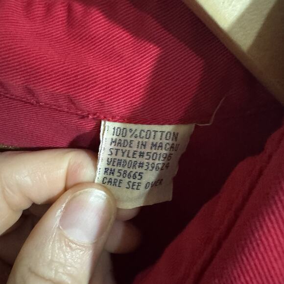 Chamonix Women Medium Vintage 100 Cotton Long Sleeve Dark Pink Shirt - Picture 4 of 5